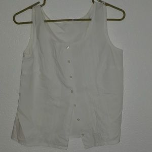 White Tang top dress shirt